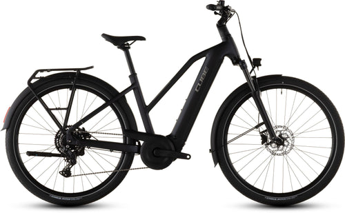 2026 Cube Cube Touring Hybrid One 600 Trapeze Electric Hybrid Bikes In Coal And Chrome