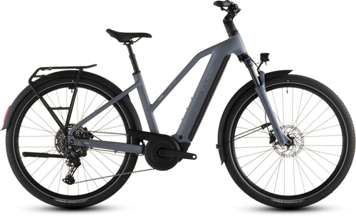 2026 Cube Cube Touring Hybrid Pro 800 Trapeze Electric Hybrid Bikes In Pearlgrey And Grey