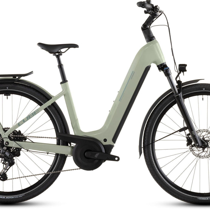 2026 Cube Cube Kathmandu Hybrid One 800 Easy Entry Electric Hybrid Bikes In Pea And Green