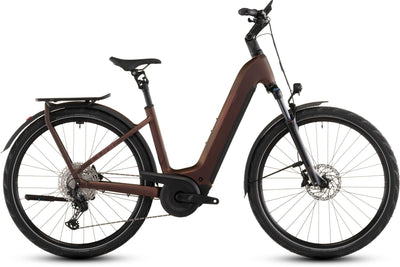2026 Cube Cube Kathmandu Hybrid Pro 800 Easy Entry Electric Hybrid Bikes In Sunglow And Chrome