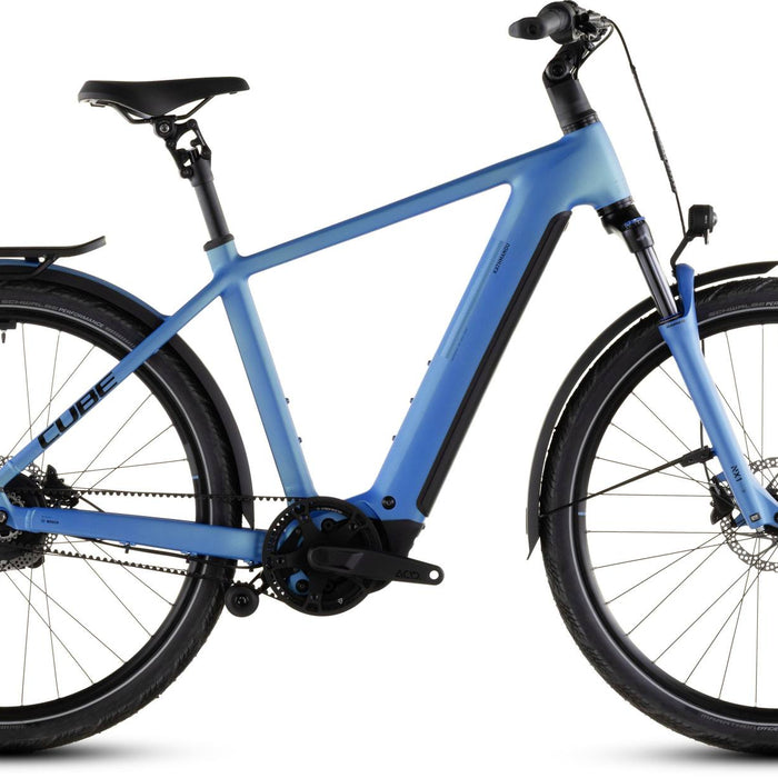 2026 Cube Cube Kathmandu Hybrid Comfort Pro 800 Electric Hybrid Bikes In Azure And Black
