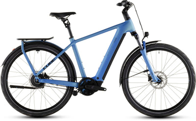 2026 Cube Cube Kathmandu Hybrid Comfort Pro 800 Electric Hybrid Bikes In Azure And Black