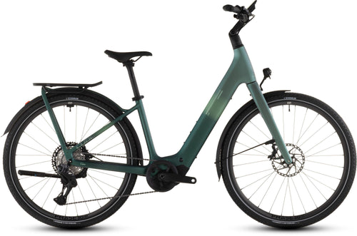 2026 Cube Cube Kathmandu Hybrid C:62 Slt 400X Easy Entry Electric Hybrid Bikes In Seafoam And Chrome