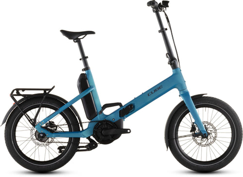 2026 Cube Cube Fold Hybrid Comfort 545 Electric Hybrid Bikes In Azure And Reflex