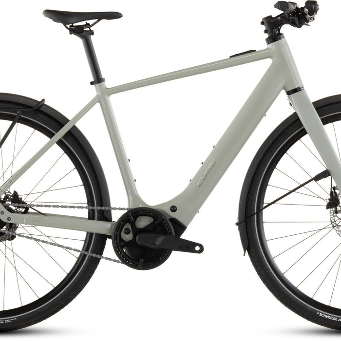 2026 Cube Cube Editor Hybrid Slx 400X Fe Electric Hybrid Bikes In Reedbeige And Chrome