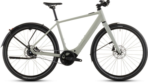 2026 Cube Cube Editor Hybrid Slx 400X Fe Electric Hybrid Bikes In Reedbeige And Chrome