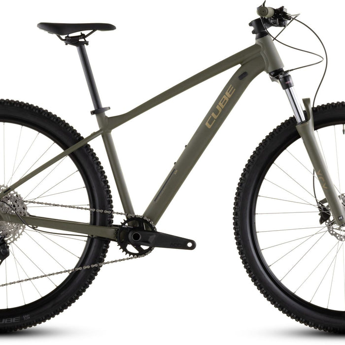 2026 Cube Cube Aim Slx Hardtail Mountain Bike In Dustolive And Gold