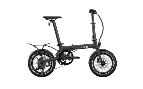 UTO Morning OG16 Electric Folding Bike in Onyx Black