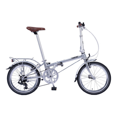 Dahon Boardwalk D7 20" folding bike in Silver Grey, side view