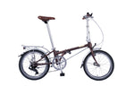 Dahon Boardwalk D7 20" folding bike in Rust Brown, side view