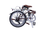 Dahon Boardwalk D7 20" folding bike in Rust Brown, folded