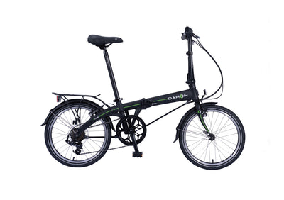 Dahon Vybe D7 folding bike in Obsidian, side view