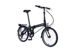 Dahon Vybe D7 folding bike in Obsidian, front three-quarter view