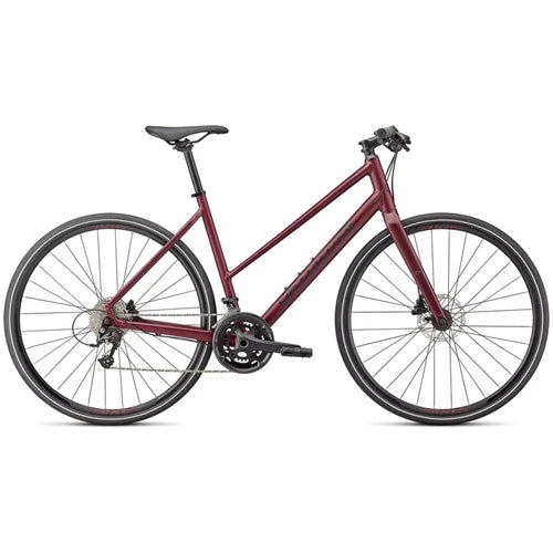 Specialized Sirrus 3.0 Step-Through Hybrid Bike in Maroon