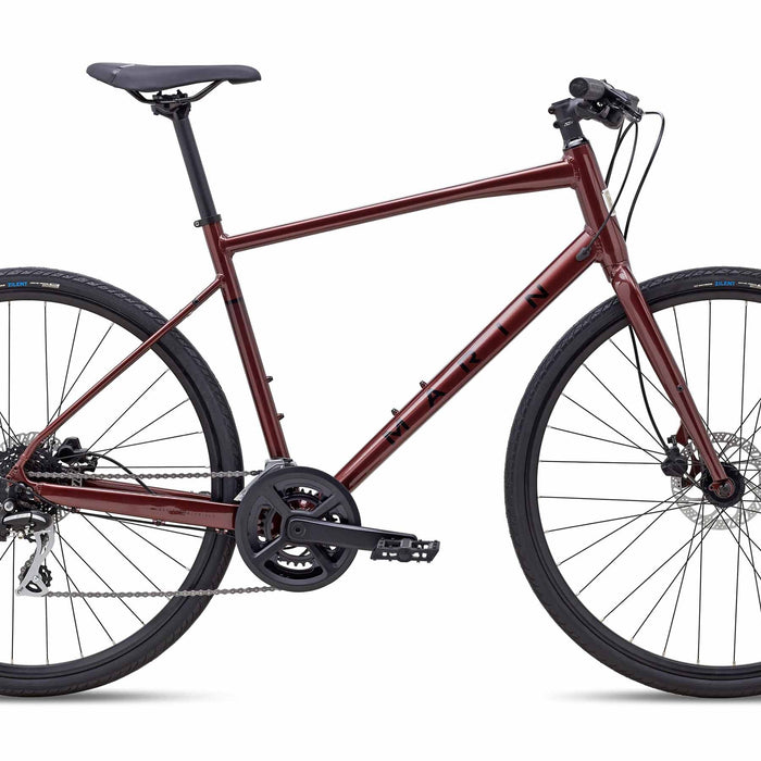 2025 Marin Fairfax 2 Hybrid Bike in Red