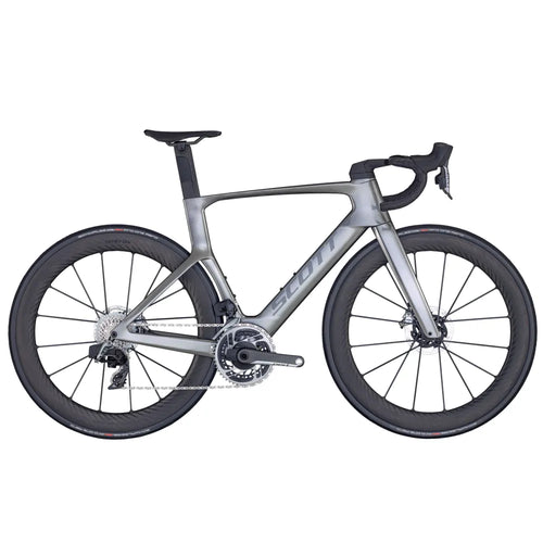 2025 Scott Foil RC Ultimate Carbon Road Bike in Chrome Silver