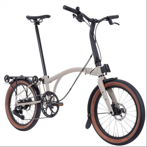2026 Brompton G Line Folding Gravel Bike with Rack in Traildust White