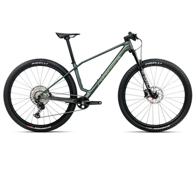 2026 Orbea Alma M30 Deore Carbon Hardtail Mountain Bike in Seaweed Carbon View