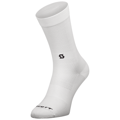 SCOTT Performance No Shortcuts Crew Sock in White/Black, main view