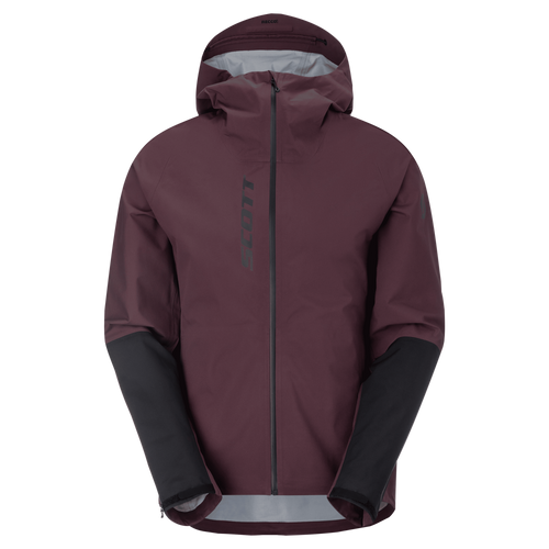 SCOTT Vertic Pro 3 Layer Waterproof Men's Jacket in Cocoa Red/Black, main view