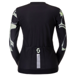 SCOTT Pro Mid Long-sleeve Women's Jersey in Black/Vapour Green, view 2
