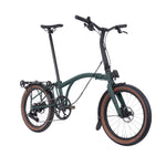 2026 Brompton G Line Folding Bike with Mudguards and Rack in Forest Green