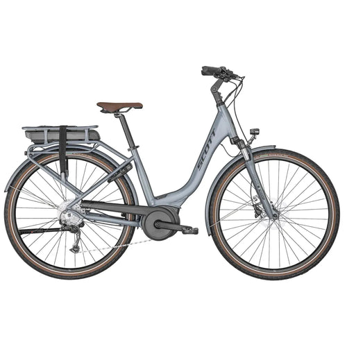 2023 Scott Sub Active eRIDE 20 Electric Hybrid Rack Bike in Grey
