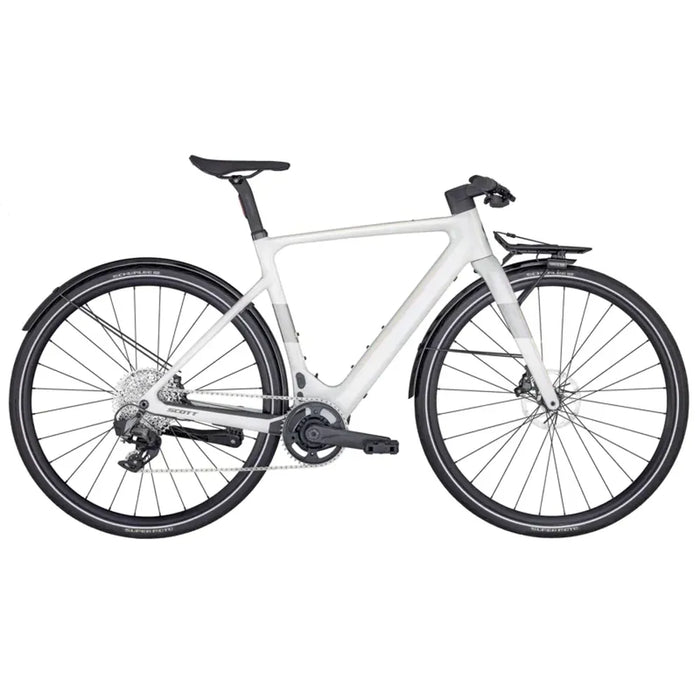 2025 SCOTT Silence eRide Carbon Electric Hybrid Bike in White