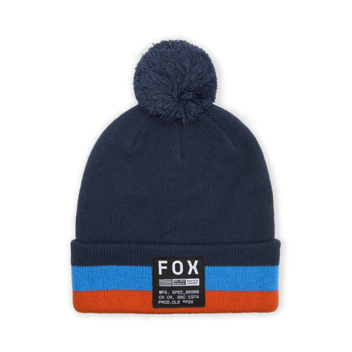 Fox Racing Fracture Pom Beanie in Midnight Blue