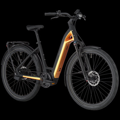 Bergamont E-Ville 10 Belt Electric Hybrid Bike In Yellow Sunrise-image-3