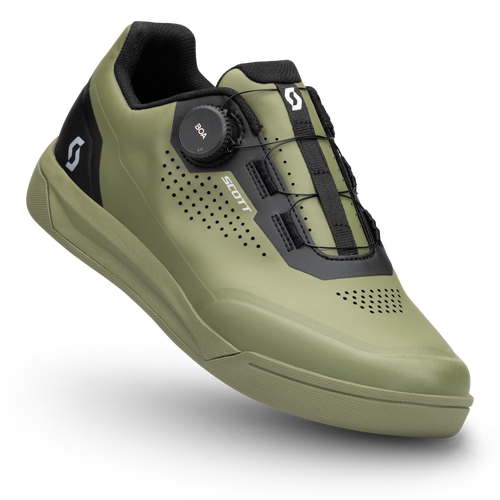 SCOTT MTB Volt Evo Flat BOA® Shoe in Olive Green, main view