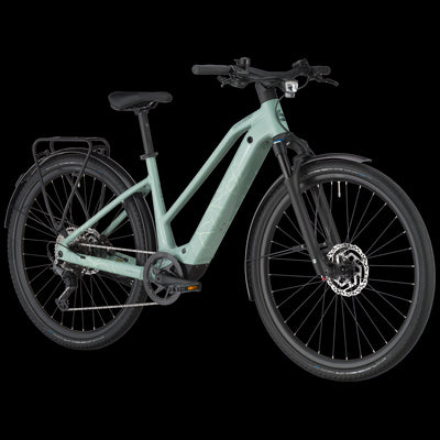Bergamont Helix 20 Slope Electric Hybrid Bike In Sage Green-image-3