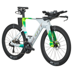 SCOTT Plasma RC Pro in Cumulus White/Viper Green, side view