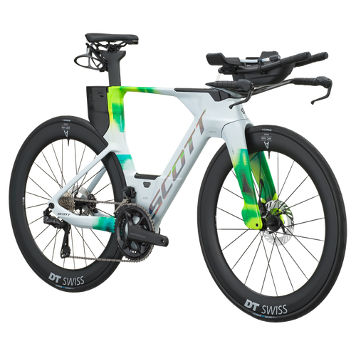 SCOTT Plasma RC Pro in Cumulus White/Viper Green, side view
