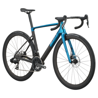 SCOTT Addict RC Team in Watery Blue/Carbon Black, side view