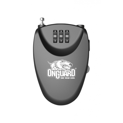 OnGuard Terrier Roller Combo Cable locks in Black/Silver