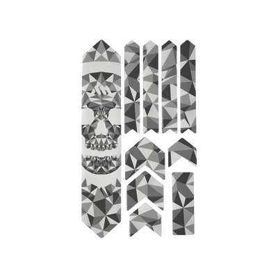 All Mountain Style Frame Guard Extra - Fractal Skull in Black