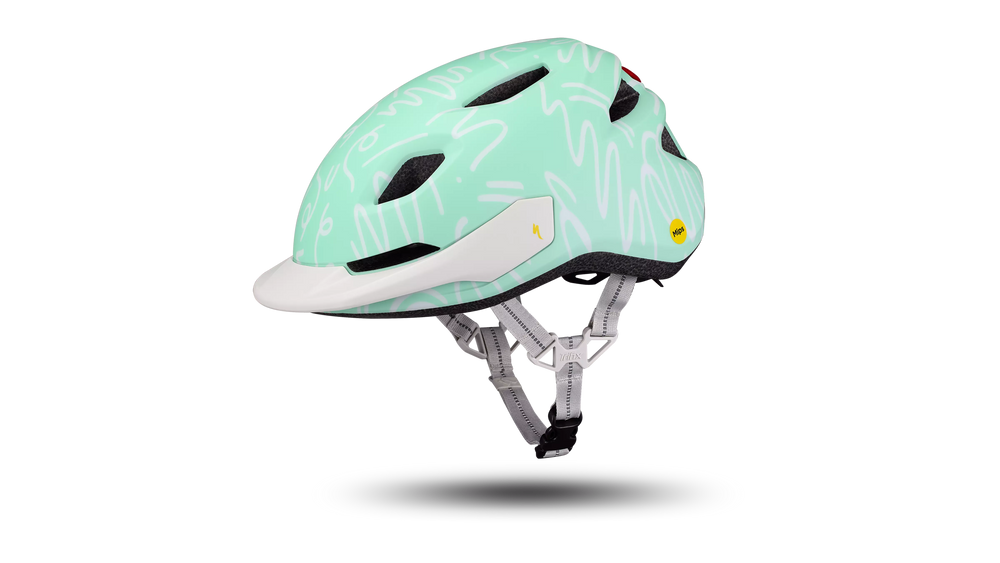 Specialized Shuffle 2 LED MIPS Kids Mountain Bike Helmet in Dune White Graphic child