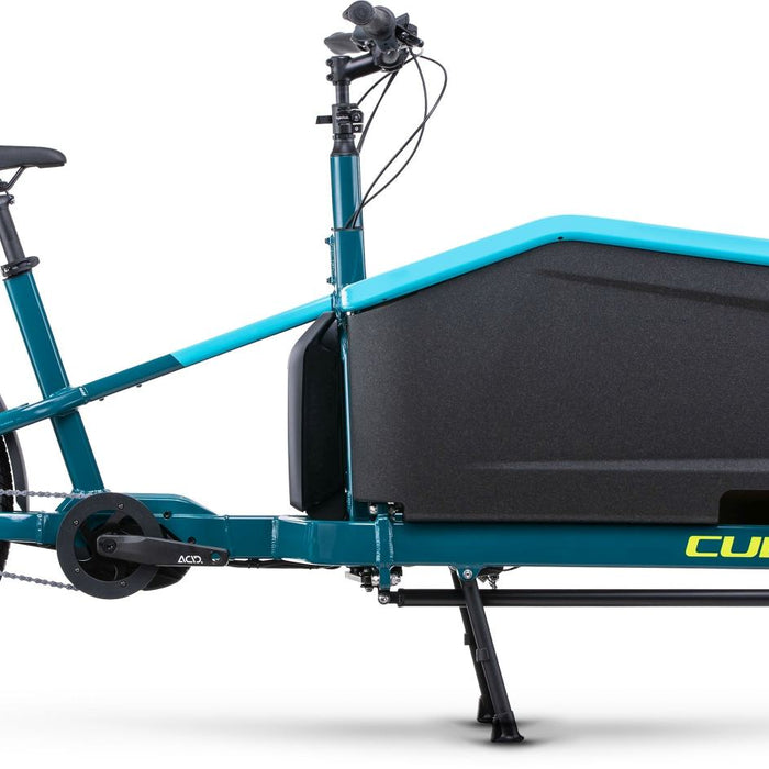 2026 Cube Cube Cargo Hybrid 500 Electric Hybrid Bikes In Blue And Lime