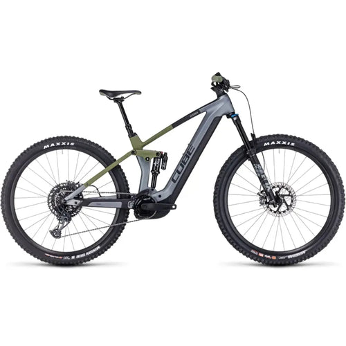2024 Cube Stereo Hybrid 140 HPC TM 750 E-MTB in Flashgrey/Olive