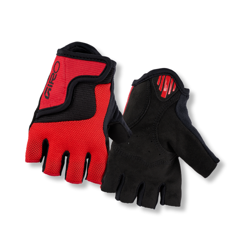 2026 GIRO Bravo Jr Men's Road Cycling Gloves in Flame Red