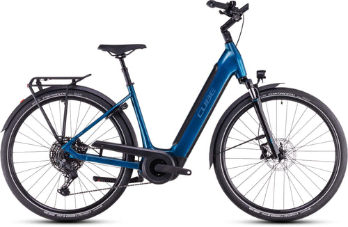 2026 Cube Cube Supreme Hybrid Pro 625 Easy Entry Electric Hybrid Bikes In Electricblue And Blue