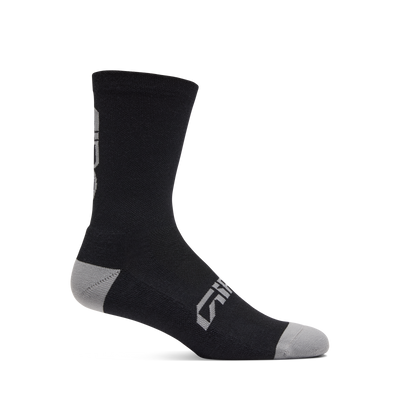 2026 GIRO Winter Merino Wool Unisex Cycling Socks in Black/Grey