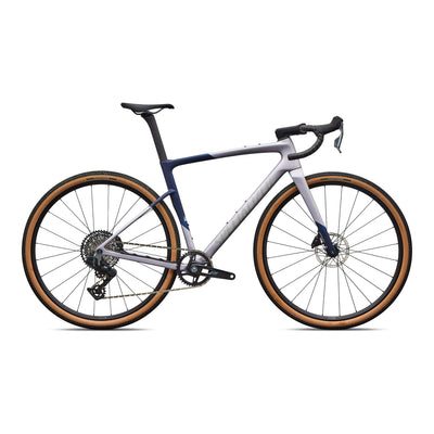 Specialized Crux 5 Comp SRAM Rival XPLR Carbon Gravel Bike in Amethyst Frost/Deep Marine/Shadow Silver | 2027