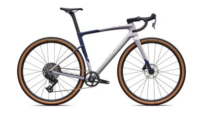 Specialized Crux 5 Comp SRAM Rival XPLR Carbon Gravel Bike in Amethyst Frost/Deep Marine/Shadow Silver | 2027