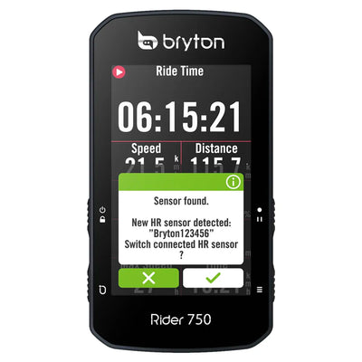 Bryton Rider 750T GPS Bike Computer Bundle With Speed HR and Cadence