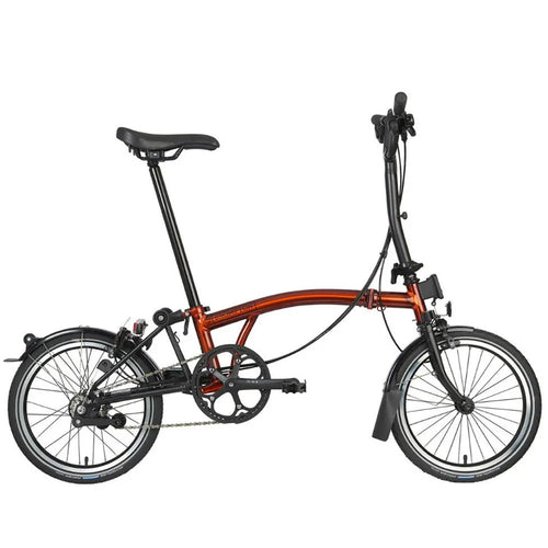2023 Brompton C Line Explore Mid Folding Bike in Flame Lacquer