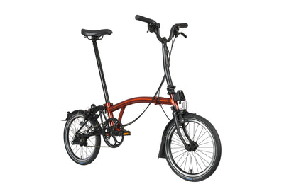Brompton M6R C-Line Explore Mid Folding Bike in Flame Lacquer