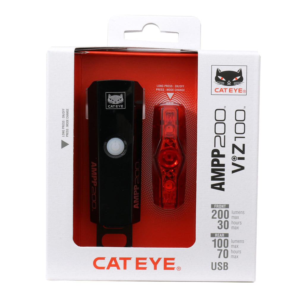 CatEye AMPP 200 / VIZ 100 Bike Light Set