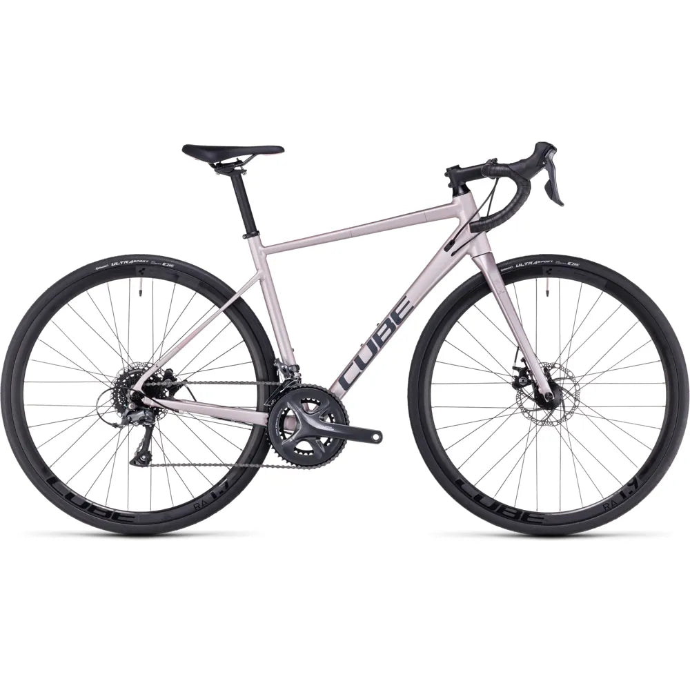 gravel bike cube 2023 2023 Cube Axial WS Womens Alloy Road Bike in Grey Rose and Blush